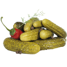 Les concombres et les tomates sal&eacute;es